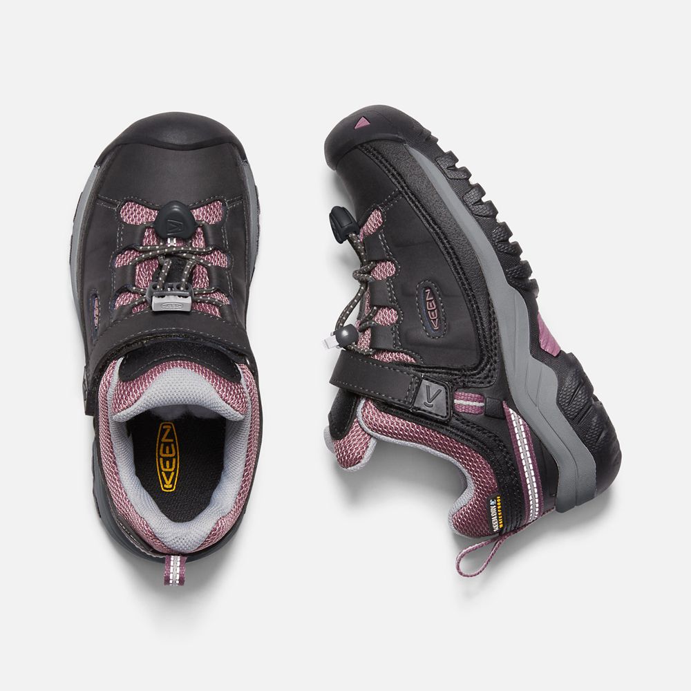 Zapatos de Seguridad Keen Mexico Negros/Rosas - Niños Targhee Waterproof - XF5672903